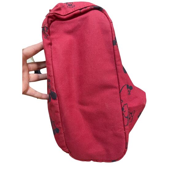 Disney X Junk Food Red‎ Blue Mickey Mouse Canvas Cotton Drawstring Backpack - Picture 8 of 8